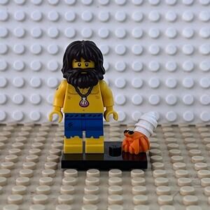 LEGO Shipwreck Survivor Minifigure Series 21 Excellent Hermit Crab No bottle